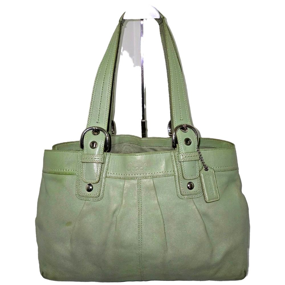Coach Y2K Gathered Lime Green Leather Soho Shoulder Bag - Picture 2 of 8